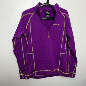 Avalanche Zero Restrict Womens Purple Quarter Zip Fleece Base Layer Top LG Ski